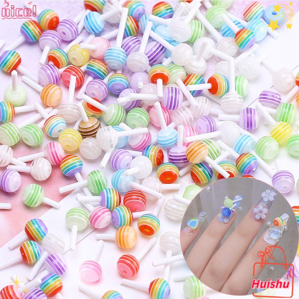 Hs 20 Cái Kẹo Mút Hình Dạng Dễ Thương|Đồ Trang Trí Móng Tay Acrylic