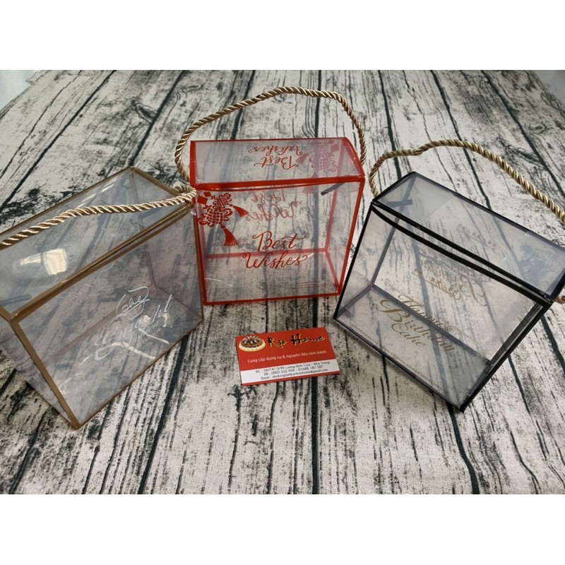 Hộp Nhựa Trong Quai Xách 14cm( Bán từ 5C)