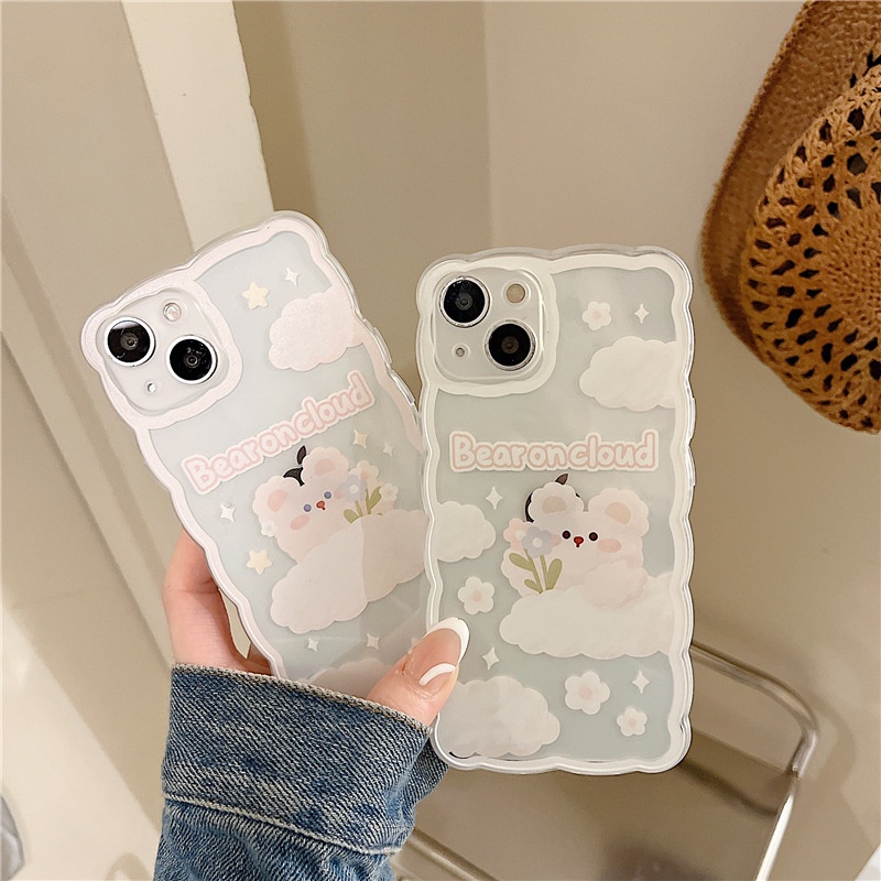 Ốp Điện Thoại Silicon Hình Gấu Đám Mây Cho iPhone 13 12Pro x xs 6 / 7 / 8Plus / Xr / Xsmax / Mini / 14-14