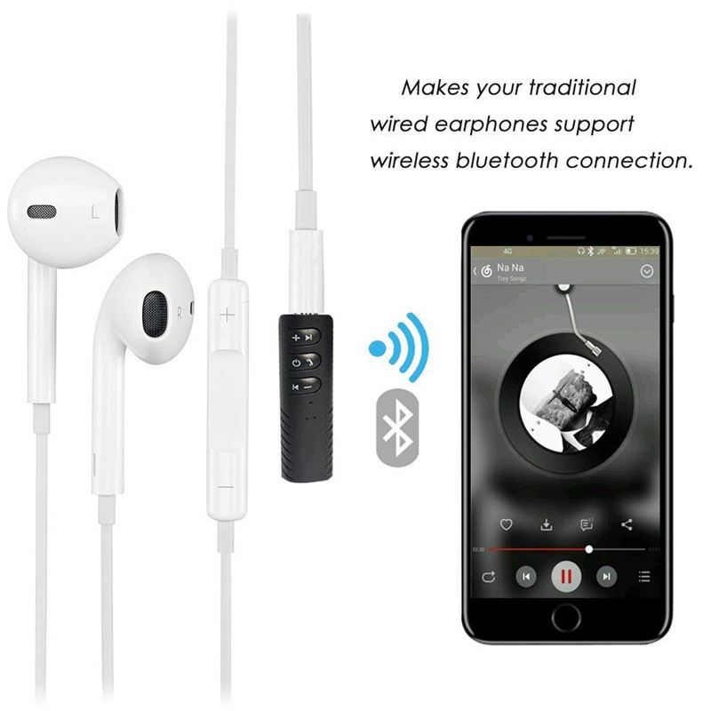 Bộ Thiết Bị Nhận Tín Hiệu Bluetooth Có Kẹp Gắn Tai Nghe 3.5mm | BigBuy360 - bigbuy360.vn