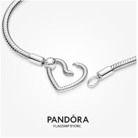 Vòng Tay Da Rắn Pandora Moments Khóa Trái Tim