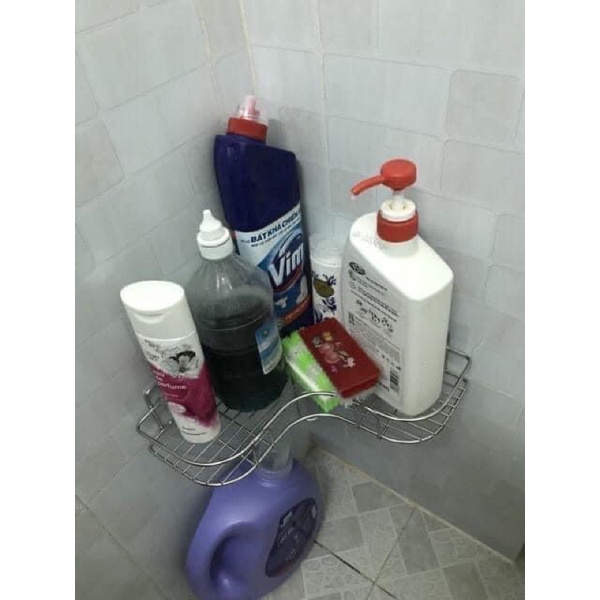 Kệ góc Inox không rỉ dán tường chắc chắn bền đẹp