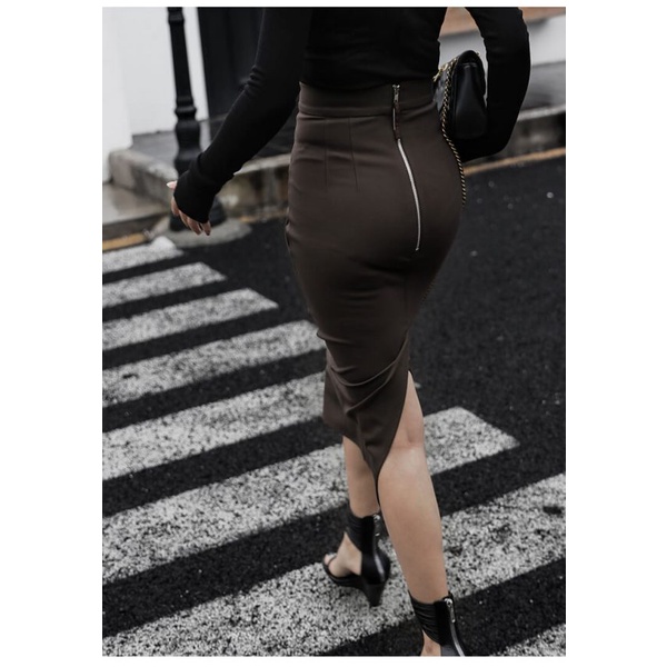 Chân váy nữ thiết kế dáng dài ôm sát cạp cao Gemmi fashion, JS103