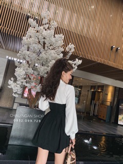 Đầm dây rút eo