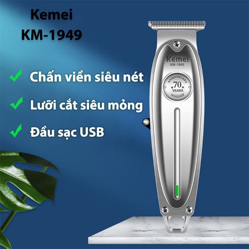 Tông đơ chấn viền Kemei Km-1949 kỉ niệm 70 năm hãng Kemei đã mài chuốt
