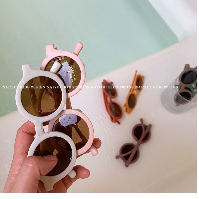 Kính thời trang chống nắng cho bé trai và bé gái , kính râm mặt tròn Hàn Quốc cho bé chống tia cực tím UV400  mã 1593 | BigBuy360 - bigbuy360.vn