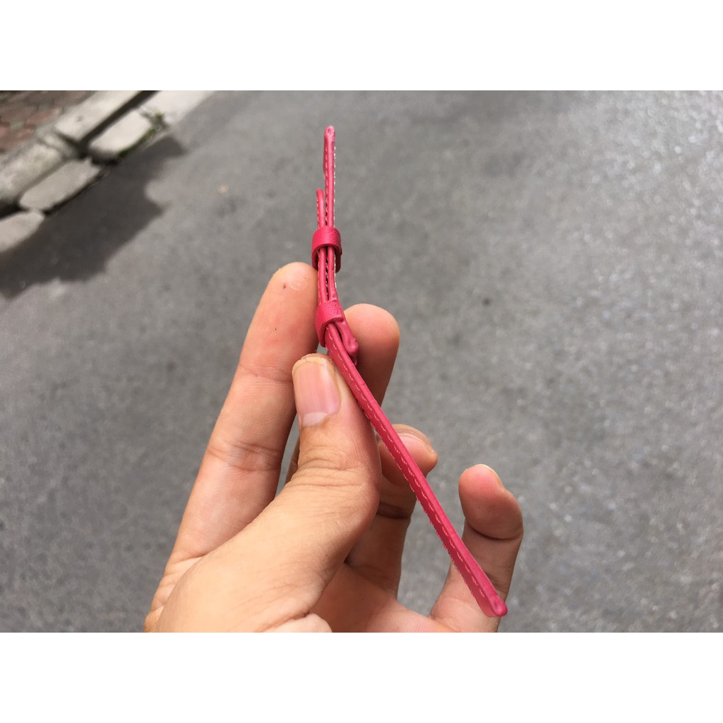 Dây Đồng Hồ Da Bò Handmade Màu Hồng Đậm Cho Nữ Đủ Size 11mm đến 17mm