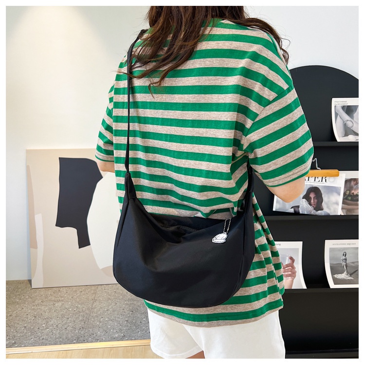 Túi đeo chéo JASMIN NOIR vải canvas thiết kế đơn giản thời trang tùy chọn màu sắc dành cho nữ