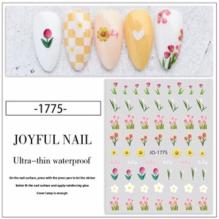 Sticker lụa hoa trang trí móng nail