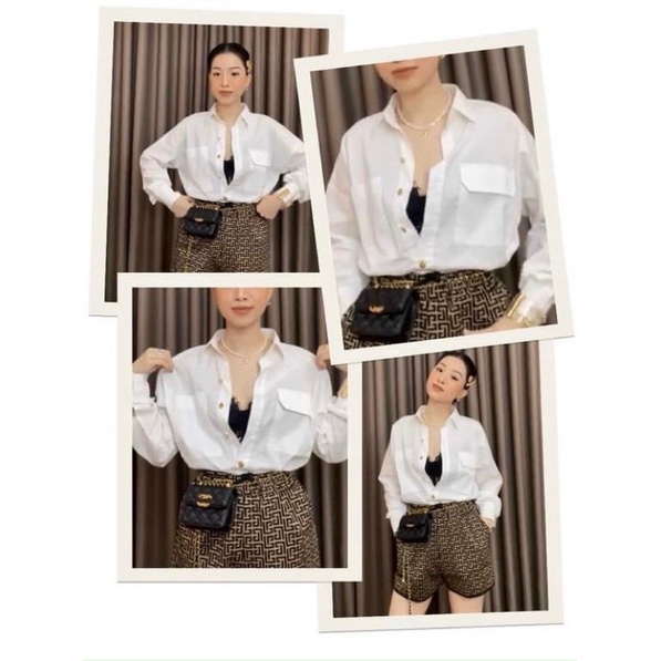 Áo sơ mi nữ dài tay, áo sơ mi nữ trắng Form rộng <65kg ,có TÚi và CÚC ngọc cao cấp, hàng LOẠI 1 | BigBuy360 - bigbuy360.vn