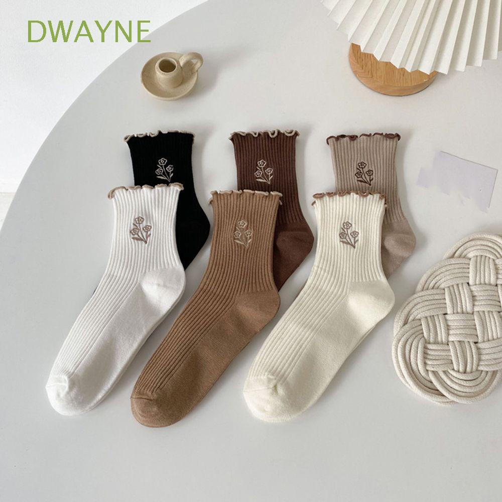 Vớ cotton thêu hoa kiểu dáng retro dễ thương dành cho nữ