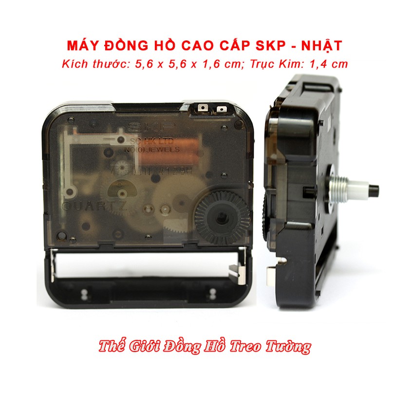 MÁY ĐỒNG HỒ TREO TƯỜNG NHẬT SKP – KIM MÀU ĐEN CÓ DẠ QUANG - BẢO HÀNH 2 NĂM – TẶNG PIN MAXELL