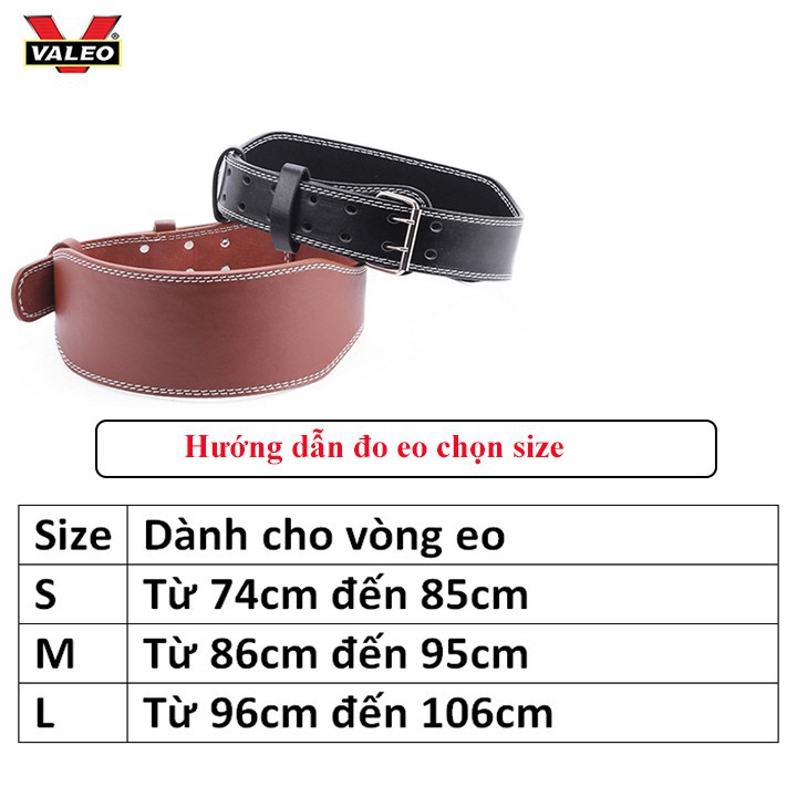 Đai Lưng Cứng Tập Gym Valeo hỗ trợ cột sống lưng khi Squat . ` " &