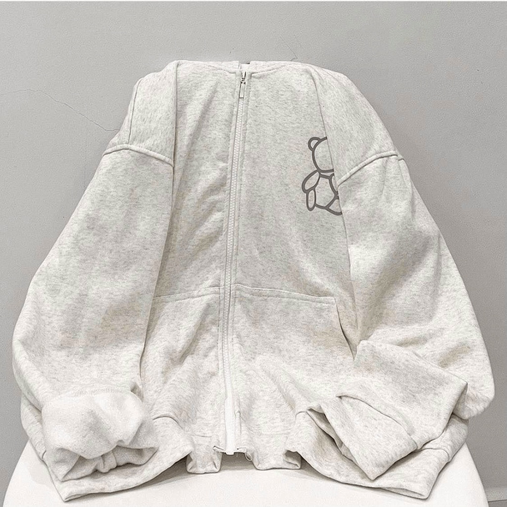 Áo Hoodie Nam Nữ,Áo Khoác Nỉ Form Rộng in Hình Chú Gấu Phản Quang Siêu Chất tp131 [NewUnisex]