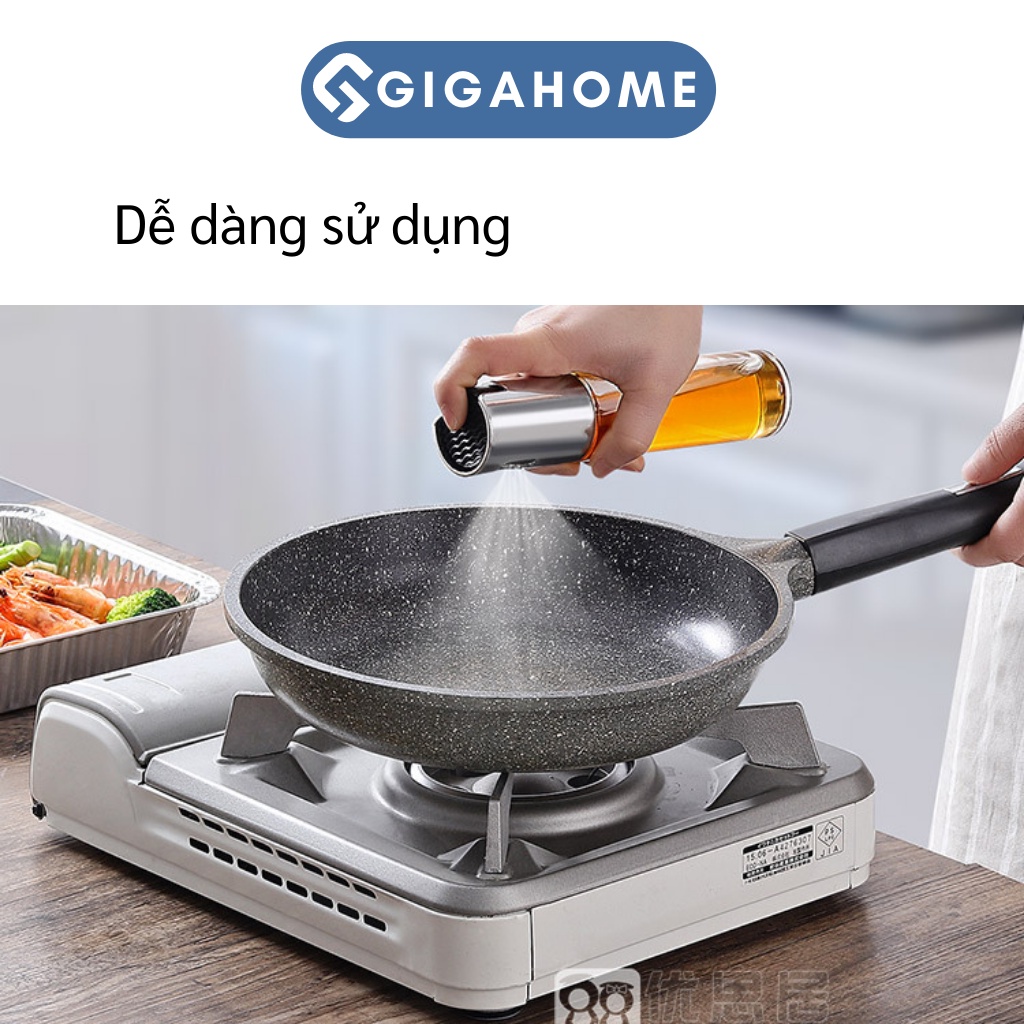 Bình Xịt Dầu Ăn Dạng Phun Sương GIGAHOME Thủy Tinh Cao Cấp Cho Nồi Chiên 100ml 8809