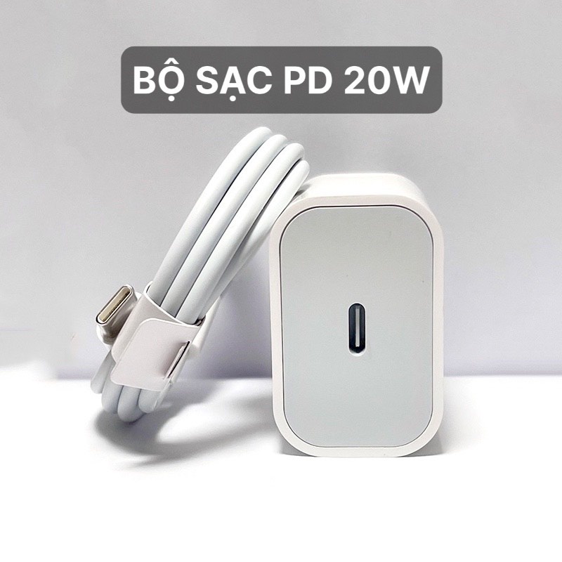 Bộ sạc nhanh 20w (Củ PD 20W+Cáp Type-C ) dành cho điện thoại ip 8plus x xsmax 11 12 13 14 pro max promax plus 11promax