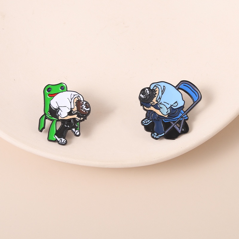 Ghim cài áo QIHE JEWELRY hình hoạt hình vui nhộn