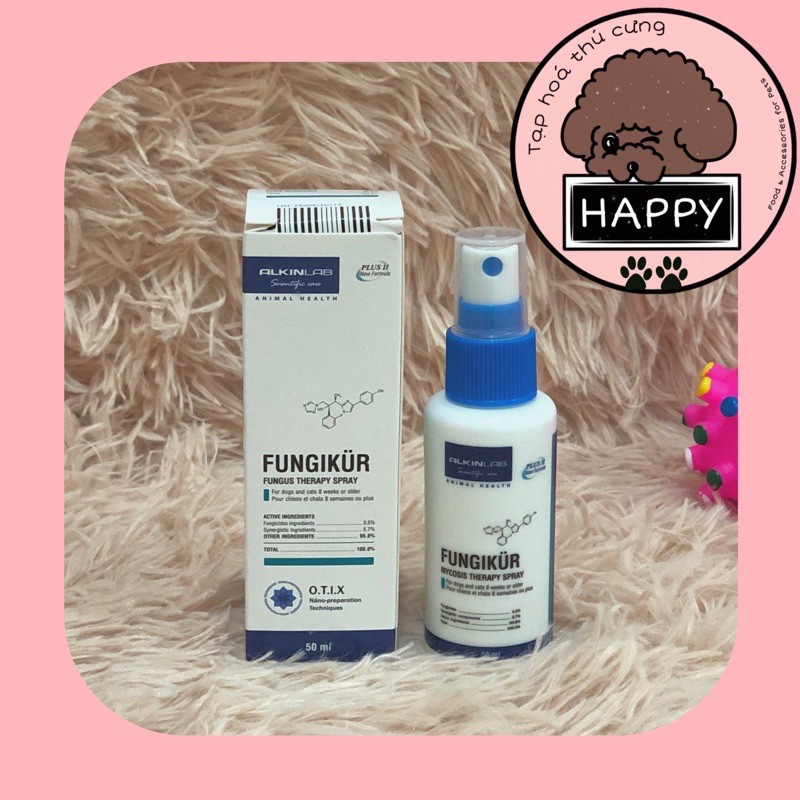 Thuốc xịt trị nấm da chó mèo Fungikur [Ảnh thật] [Có sẵn] - Tạp Hóa Thú Cưng Happy