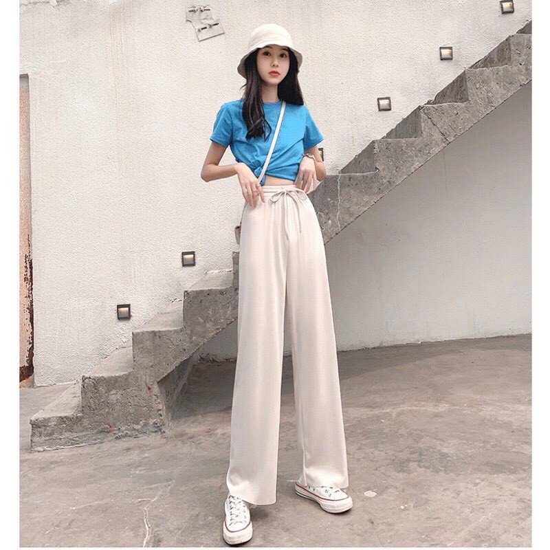 [Mã FAMAYWA giảm 10K đơn 50K] Quần Culottes 💕 Quần Ống Rộng Nữ Chất Vải Gân Tăm Mát Lạnh | BigBuy360 - bigbuy360.vn