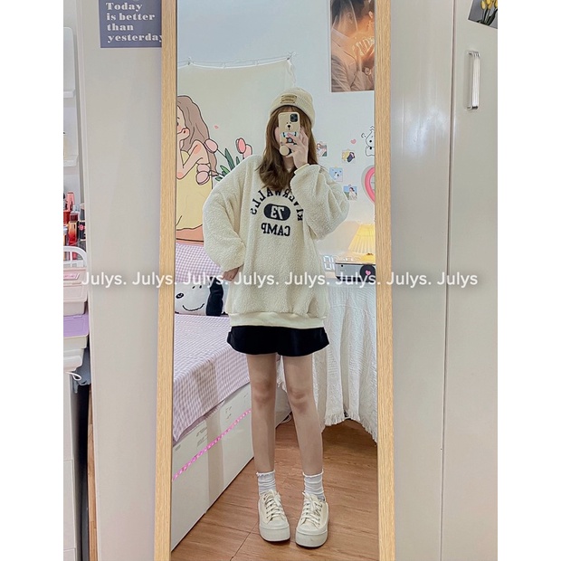 Áo sweater bông lót lông riverwalls (ảnh thật shop chụp kèm video)