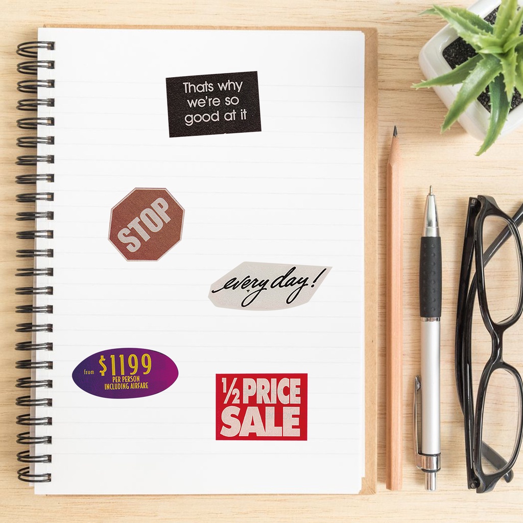 Set 50/25/10 Sticker Dán Trang Trí Điện Thoại/Laptop/Va Li Phong Cách Punk