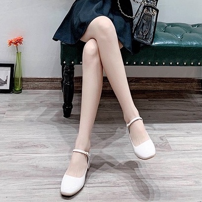 Giày cao gót nữ mũi vuông có khóa - G091