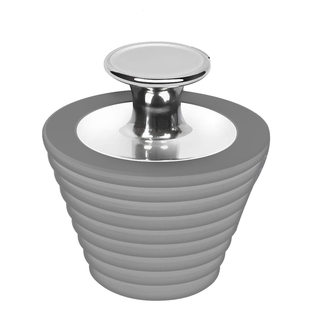 Nút Chặn Lỗ Thoát Nước Bồn Tắm Bằng Silicone Và Thép Không Gỉ Màu Đen/Xám