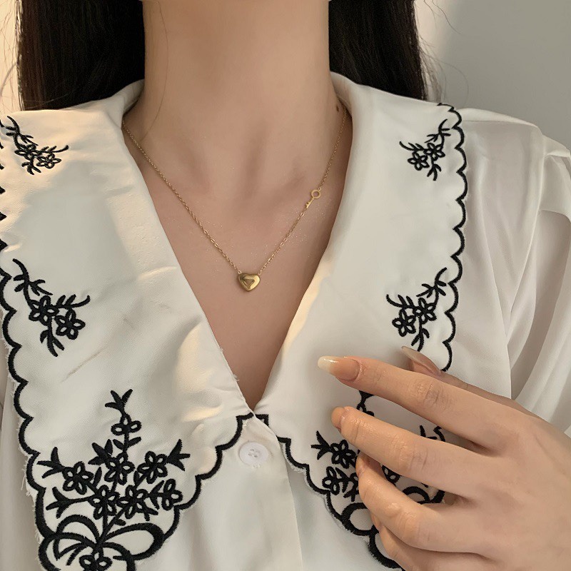 Dây chuyền titan nữ hình trái tim