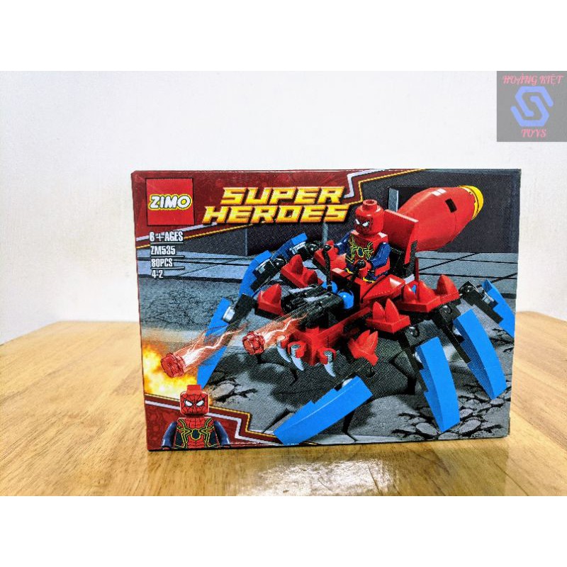 Đồ chơi Lego SUPER HEROES ZIMO ZM535 CAPTAIN AMERICA,SPIDER-MAN,THOR,IRON MAN MK50