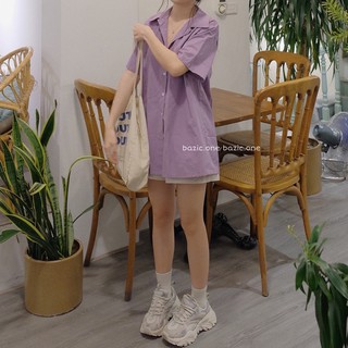 Sơ mi thô cộc tay Bazic one