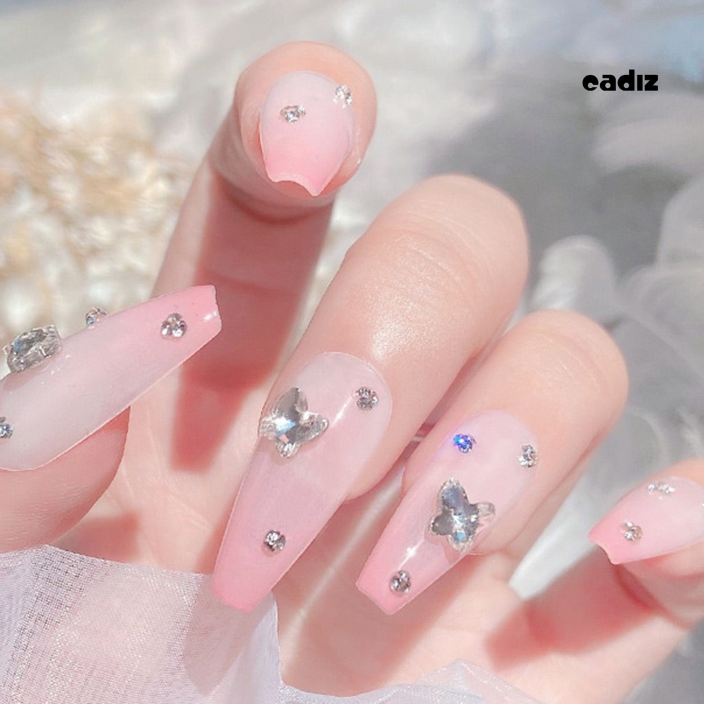 Set 10 Phụ Kiện Trang Trí Móng Tay Hình Trái Tim 3D Màu Sắc Rực Rỡ