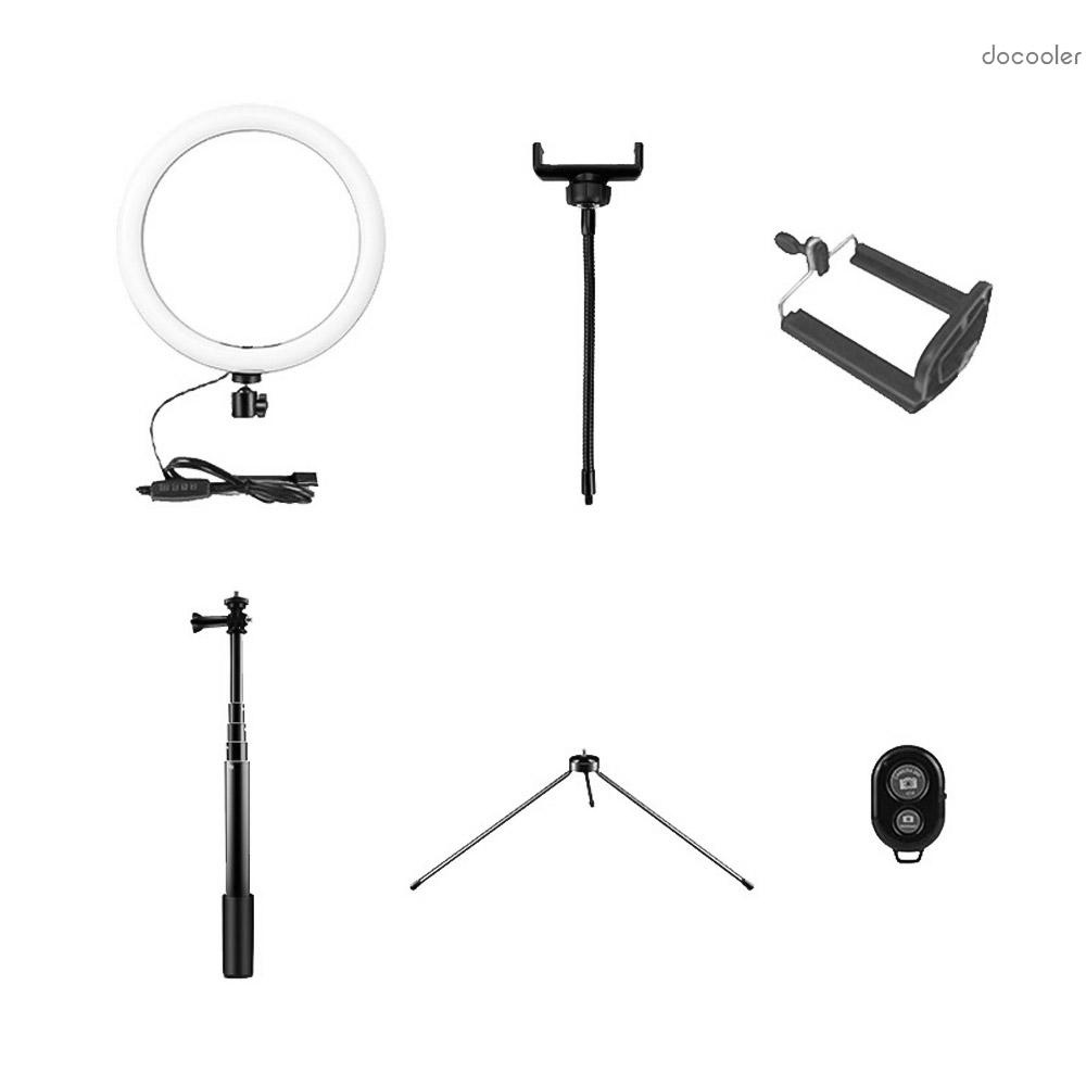Vòng Đèn Led 26cm Có Chân Đế Sắt Dùng Chụp Ảnh / Trang Điểm / Phát Trực Tiếp / Phát Trực Tiếp Giá Đỡ Điện Thoại | BigBuy360 - bigbuy360.vn