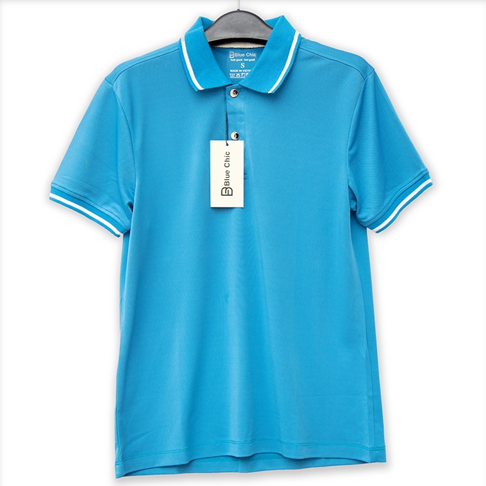 Áo Polo Nam Xanh BLUECHIC Cổ Bẻ Chất Liệu Poly Cá Sấu Cao Cấp Lịch Lãm NF015