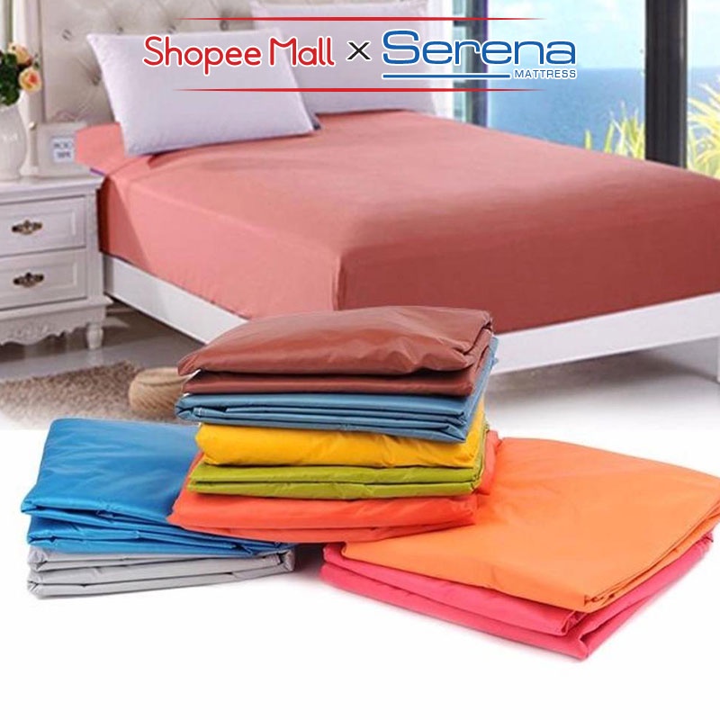 Ga Trải Giường Chống Thấm Poly SERENA Cao Cấp Bộ Ra Ga Drap Giường Chống Thấm Nước 1m2 1m4 1m6 1m8 2m 2m2