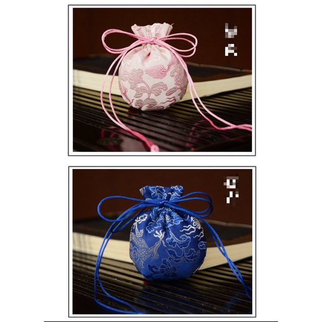 Túi gấm ĐEO CỔ trang trí họa tiết đựng omamori may mắn bình an