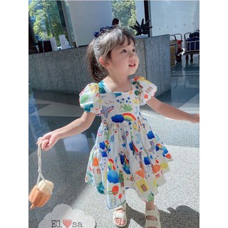 Váy cầu vồng cho bé gái