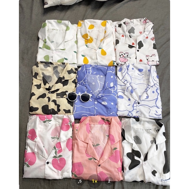 Mẫu mới về Bộ ngủ quần cộc áo cộc pijama kate thái cực hot hit bộ pyjama bộ pizama