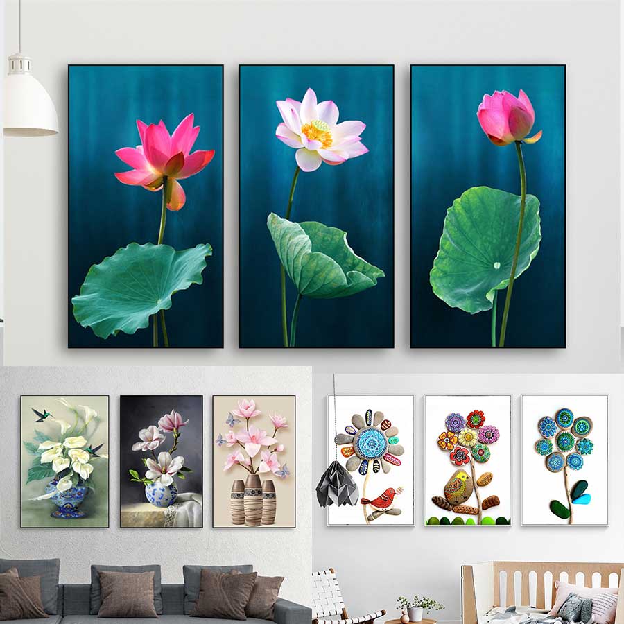 Tranh Tráng Gương (40X60CMX3B), Tranh Laminate Treo Tường Cao cấp, Tranh Decor Không Gian Nhà cửa.