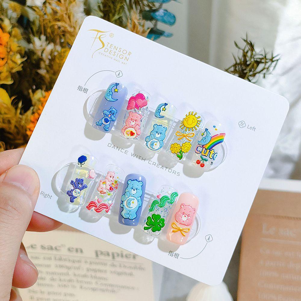 AROMA Sticker Dán Móng Tay Tự Dính Họa Tiết Hoạt Hình Hatsune Miku Trái Tim Tình Yêu Thời Trang