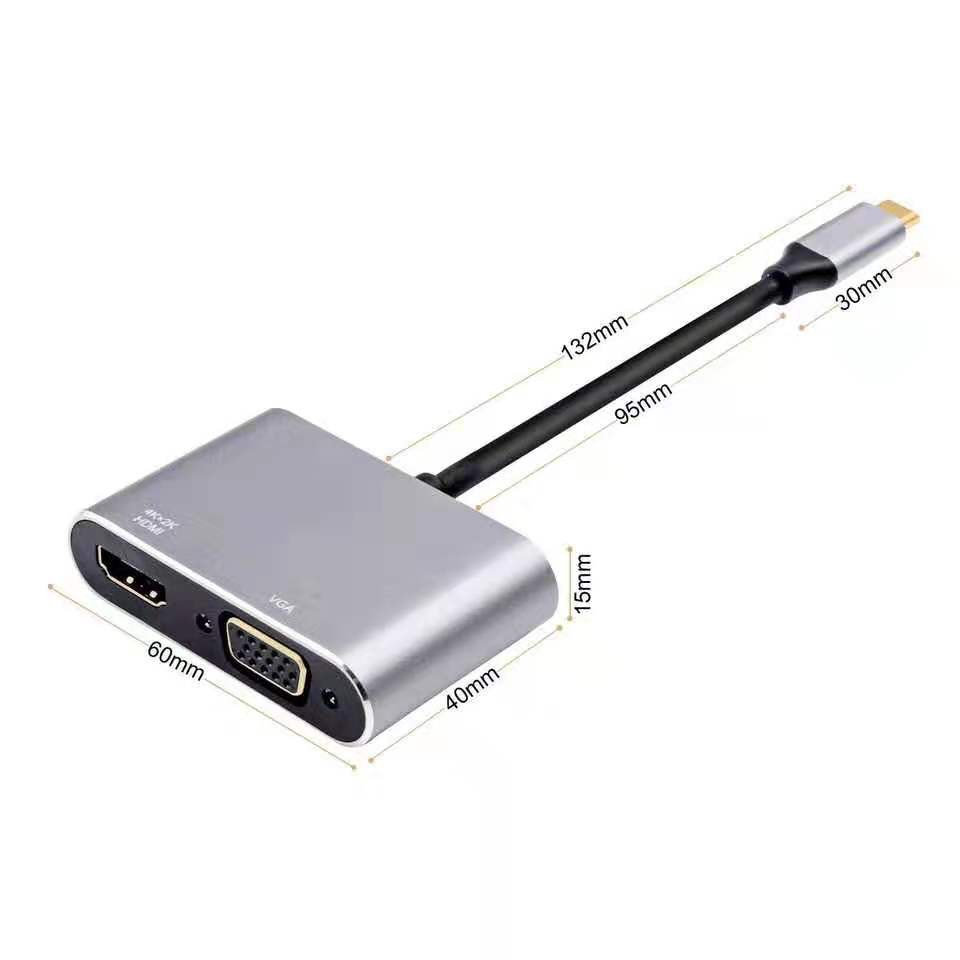 Huawei Dây Cáp Chuyển Đổi Từ Cổng Type-c Sang Hdmi + Vga