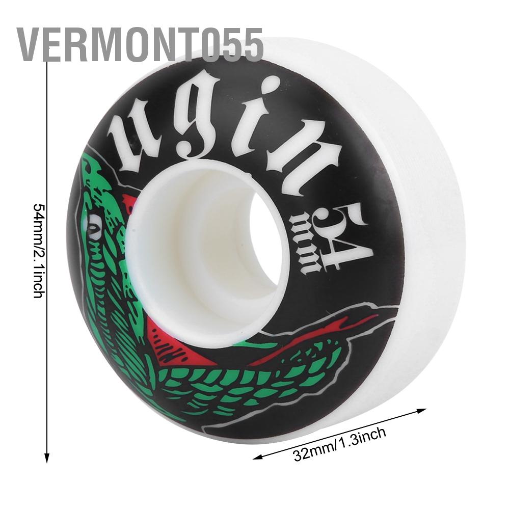 Có thể bán buôn 4 chiếc 54*32MM PU Road Skate Dài Bảng Bánh Xe Bánh Xe Ván Trượt Cao Cấp Vermont055 Hàng giao ngay