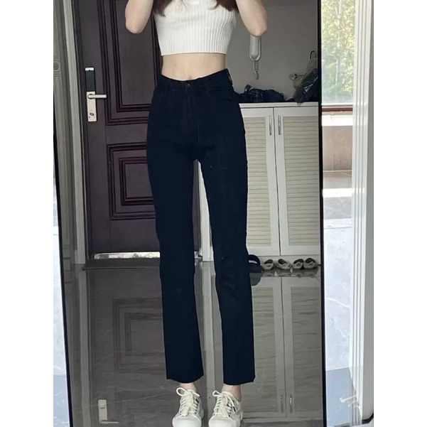 Quần jeans ống đứng cắt gấu hàng chuẩn Quảng Châu giá tốt