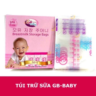Túi trữ sữa GB Hàn Quốc, Babuu Nhật Bản - Hộp 50 chiếc 250ml