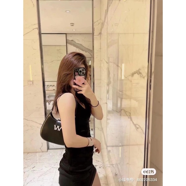 túi đeo chéo , túi kẹp nách wang đính đá SIZE 20 da bóng mịn đẹp chuẩn ảnh