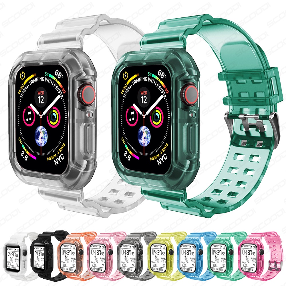 Dây Đeo Đồng Hồ Apple Watch 38/40/42/44/41/45mm 7/6/5/4/3/2/1 Bằng Silicon Mềm
