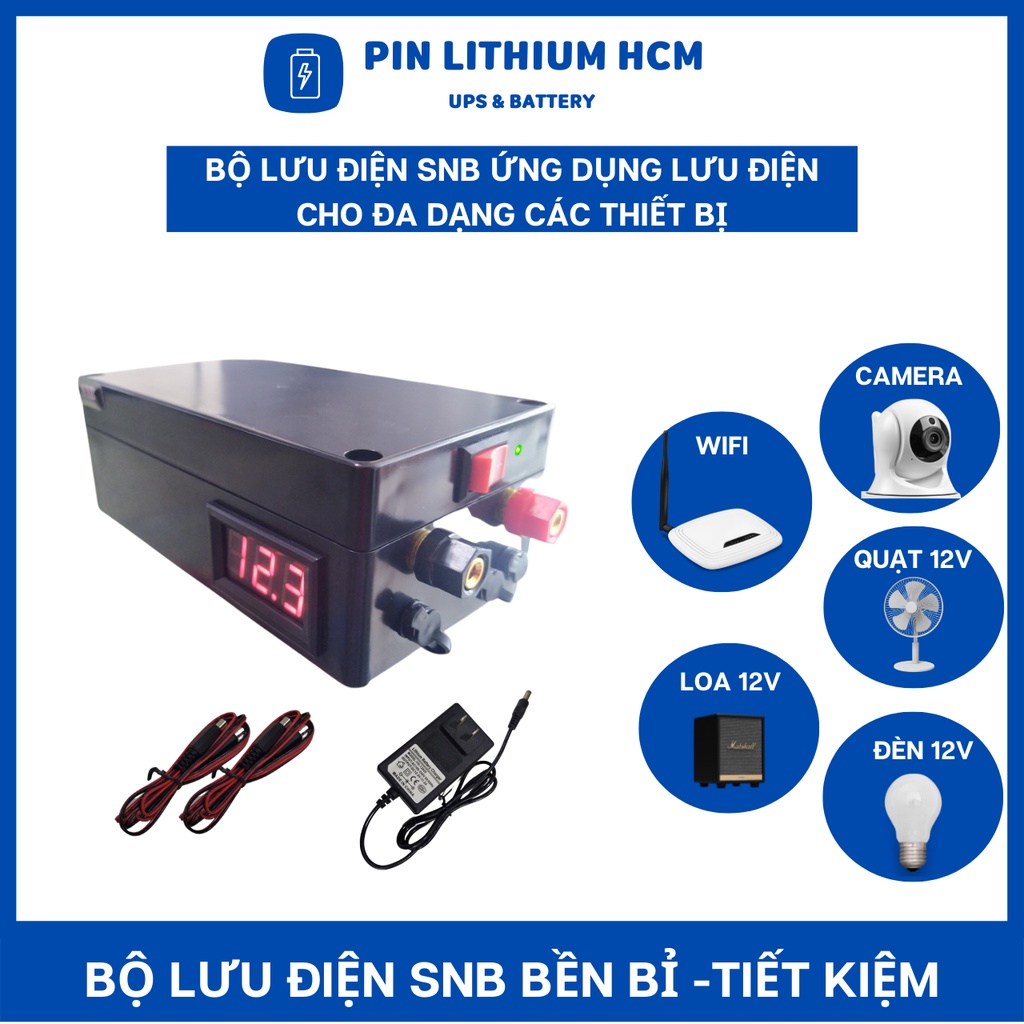 UPS 12V dung lượng 31200mAh phiên bản đặc biệt, lưu điện camera, wifi, bảo hành 12 tháng