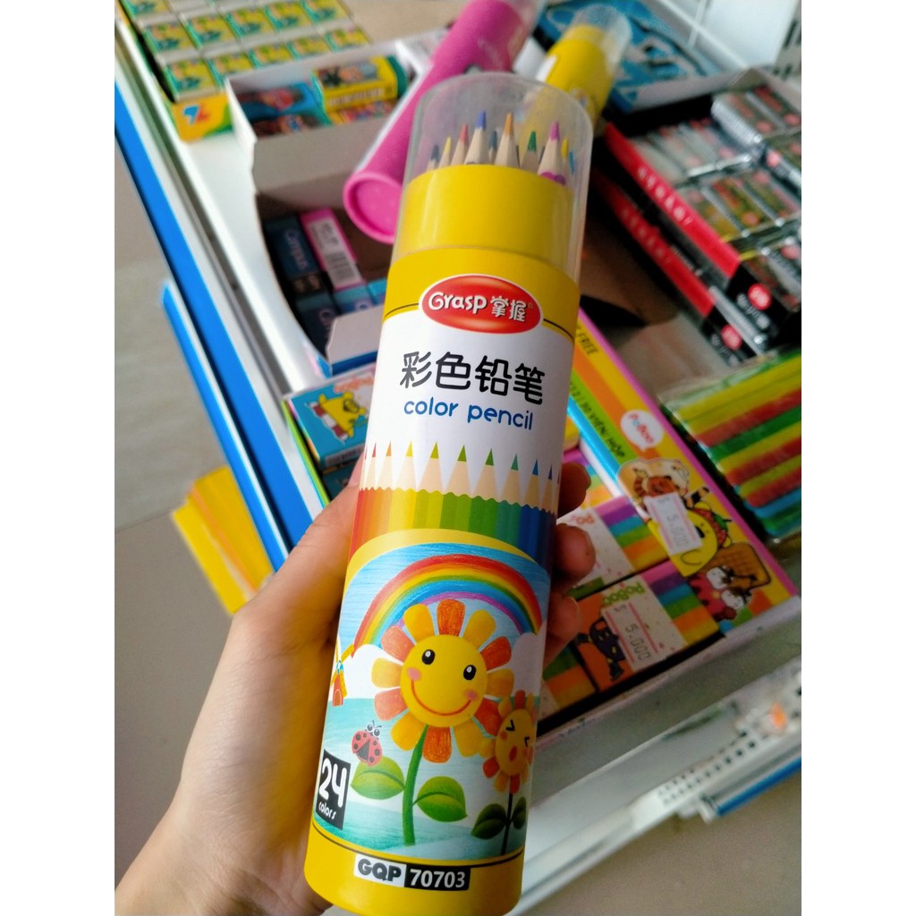 Bút Chì Màu Dạng Ống Không Độc Hại An Toàn Cho Bé HAPPY KIDS247