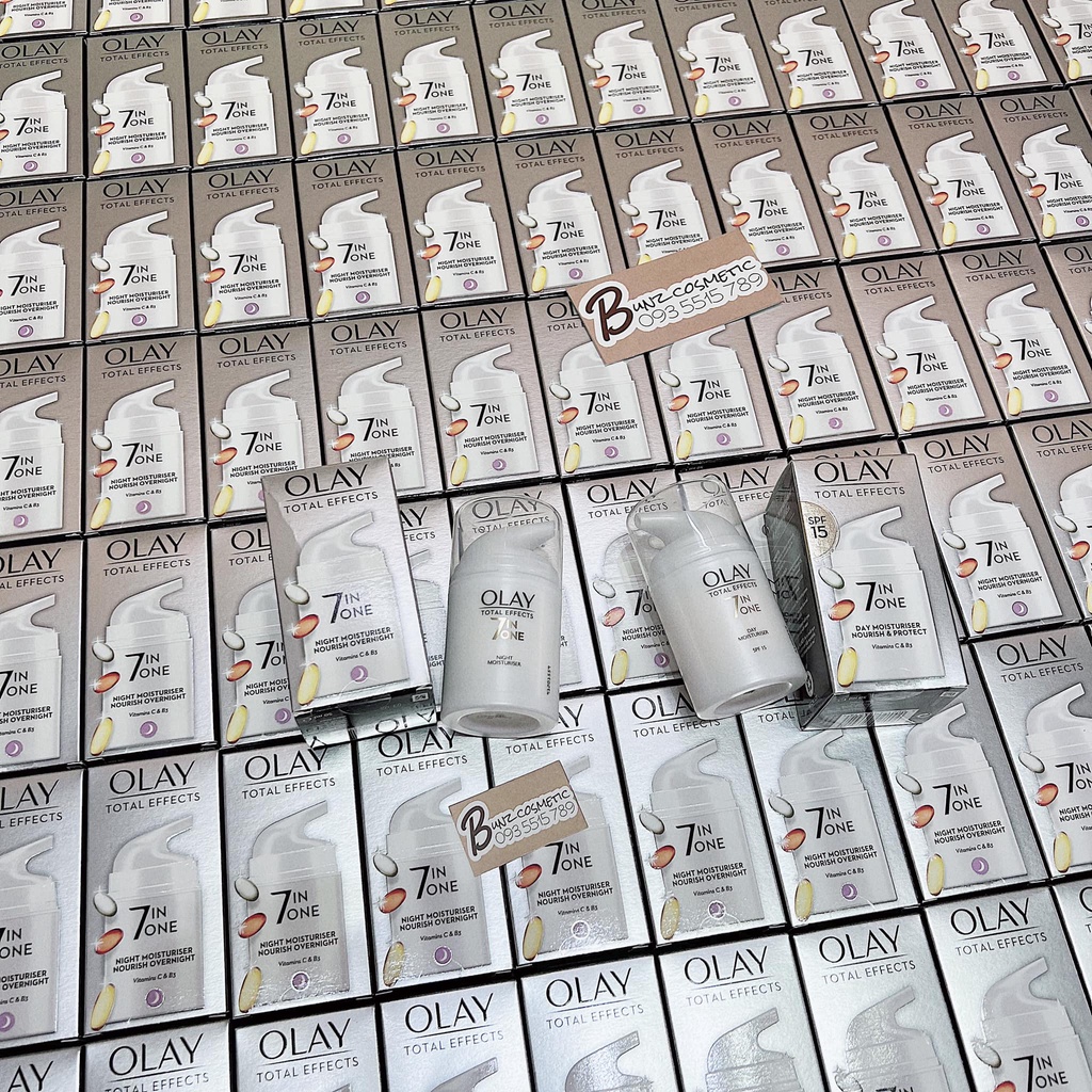 Kem dưỡng Olay Total Effects Anti-Ageing 7in1 UK ngày và đêm