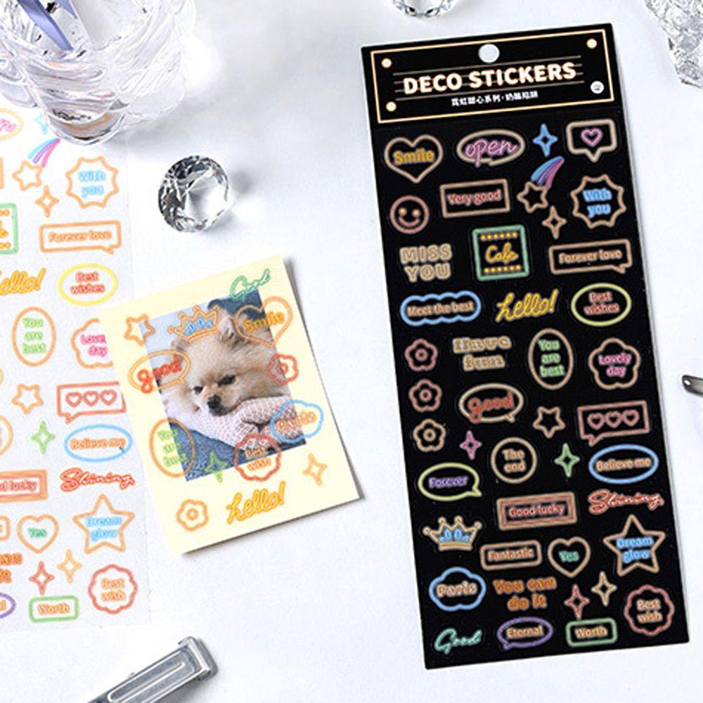 Miếng Dán Chữ Tiếng Anh Màu Cầu Vồng Sặc Sỡ Trang Trí Điện Thoại / Sổ Tay