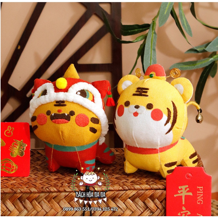Mới 2022 - Bộ KIT nguyên liệu Tự tập thêu tay Làm Gấu Bông Hổ May Mắn Handmade - Lucky Tiger - Bách hóa Na Na